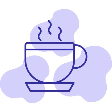 Kahve Kupası web simgesi, vektör çizim 