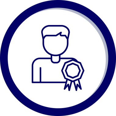 En İyi Çalışan simgesi vektör illüstrasyonu 