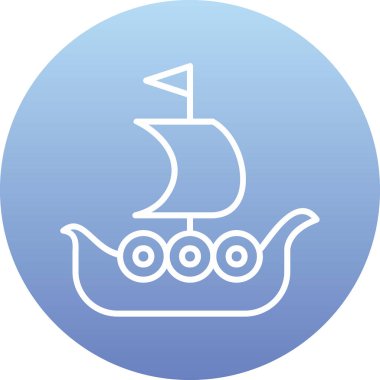 Gemi simgesi web basit illüstrasyon