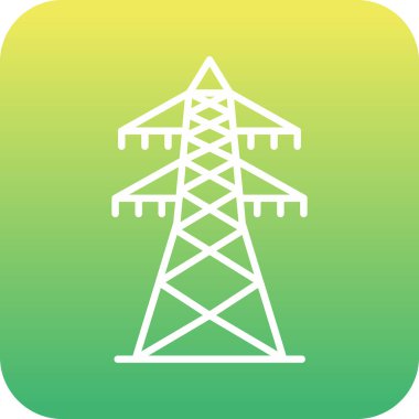 elektrik kulesi simgesi, vektör illüstrasyonu