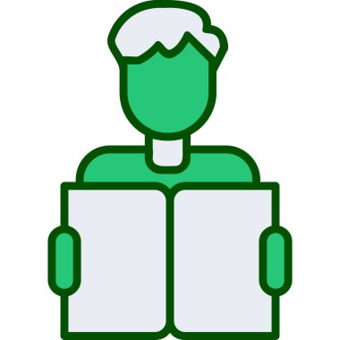 Web simgesi vektör illüstrasyonu öğreniliyor 