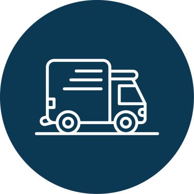 Teslimat. Web simgesi basit illüstrasyon