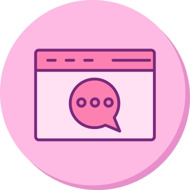 Web sohbet renk çizgisi vektörü simgesi 