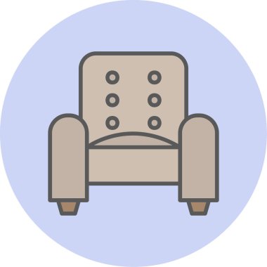 Kol Koltuğu Web simgesi basit illüstrasyon