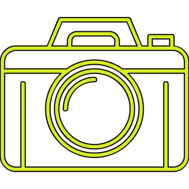 Bir kamera simgesinin vektör illüstrasyonu 