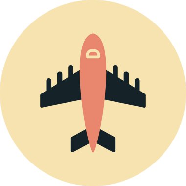 Uçak. Web simgesi basit illüstrasyon 