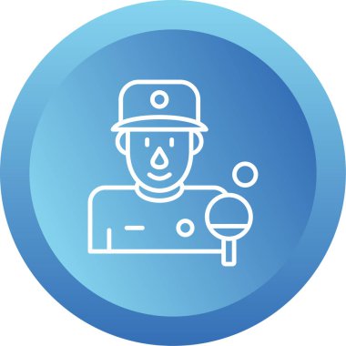 Ping Pong web simgesi vektör çizimi