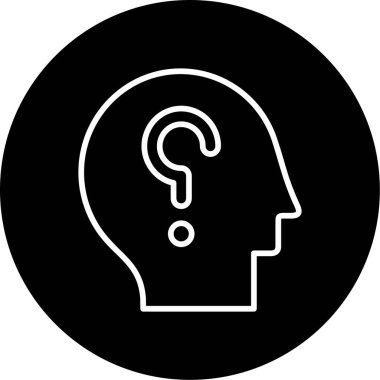 düşünce simgesi, modern vektör illüstrasyon tasarımı 