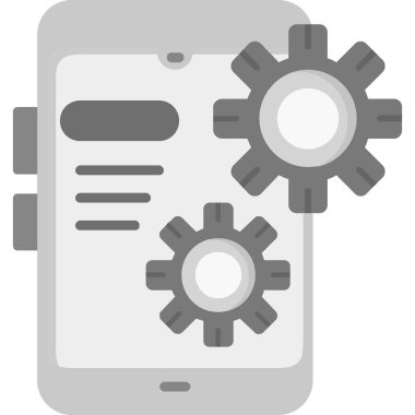 Mobil Ayarlar ikon vektör çizimi