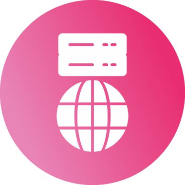 Küre sembolü, vektör illüstrasyonlu Veri Ağı simgesi 