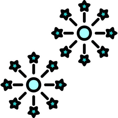 Havai fişek web simgesi, vektör illüstrasyonu 