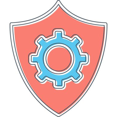 Vektör çizim veri koruma simgesi