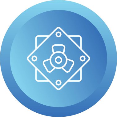 air fan simgesi, vektör illüstrasyonu basit tasarım