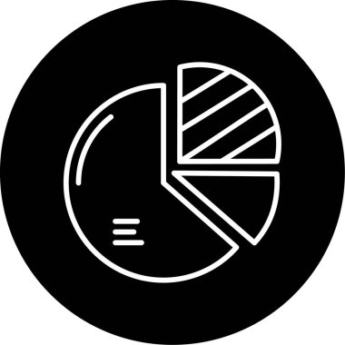 Pasta çizelgesi simgesi, vektör illüstrasyonu 