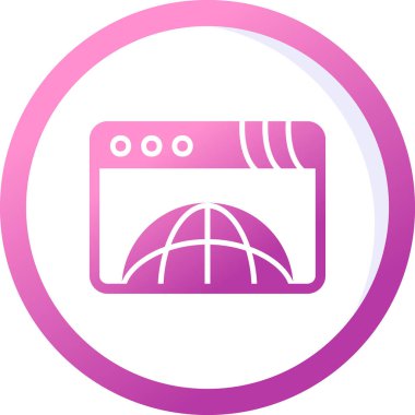 tarayıcı web simgesi, vektör illüstrasyonu