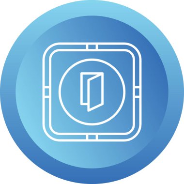 Çıkış kapısı simgesinin web illüstrasyonu