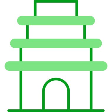 Tapınak binası Web simgesi basit illüstrasyon