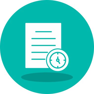 Zamanlama simgesi vektör çizimi alıştırması