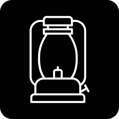 Gaz Lambası simgesinin vektör illüstrasyonu