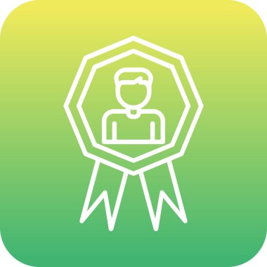 Ayın Çalışanı simgesinin vektör illüstrasyonu