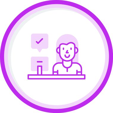 kadın web simgesi basit illüstrasyon 