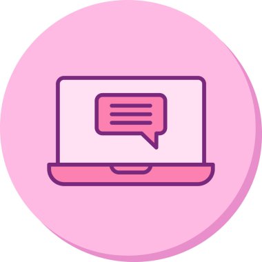 Çevrimiçi İletişim simgesi vektör illüstrasyonu