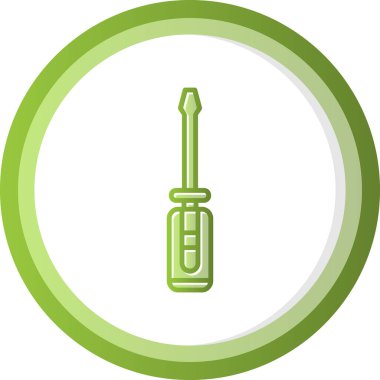 tornavida simgesi. Web için tornavida simgesinin karikatür çizimi