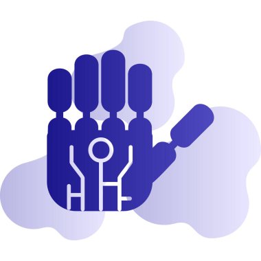 Robot el simgesinin web illüstrasyonu