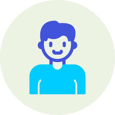 İnsan avatar web simgesi basit illüstrasyon 