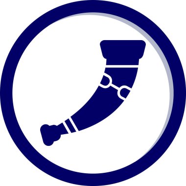 Boynuz. Web simgesi basit illüstrasyon