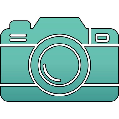 Kamera. Web simgesi basit illüstrasyon 