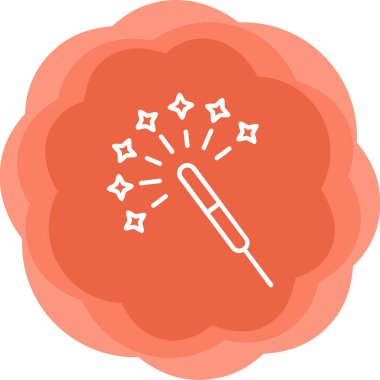 Havai fişek. Web simgesi basit illüstrasyon                           