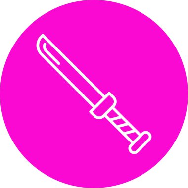 Bir kılıç simgesinin vektör illüstrasyonu 