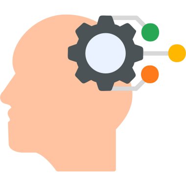 Düşünüyorum. Web simgesi basit illüstrasyon           