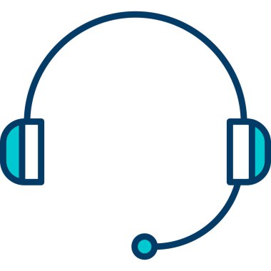 Kulaklık. Web simgesi basit illüstrasyon