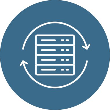 Veri Entegrasyonu. Web simgesi basit illüstrasyon       