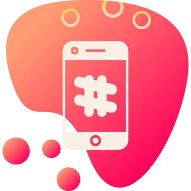 akıllı telefon simgesi, etiket işareti çizimi