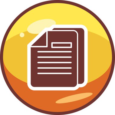 Belgeler. Web simgesi basit illüstrasyon