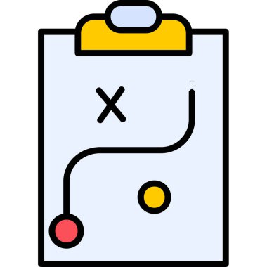 Strateji Simgesi Vektör illüstrasyonu 