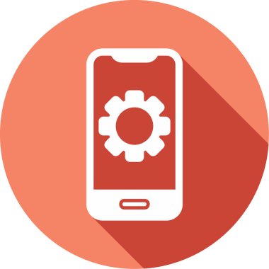 akıllı telefon ayarlama web simgesi vektör çizimi 