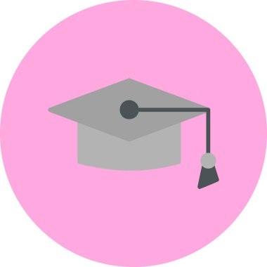 Mortarboard web simgesi basit illüstrasyon
