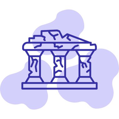 Harabeler. Web simgesi basit illüstrasyon