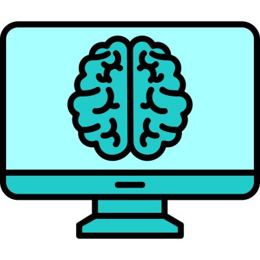 bilgisayar ekranı simgesi, vektör illüstrasyonu basit tasarım