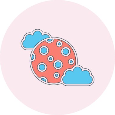 Dolunay simgesi, vektör illüstrasyonu