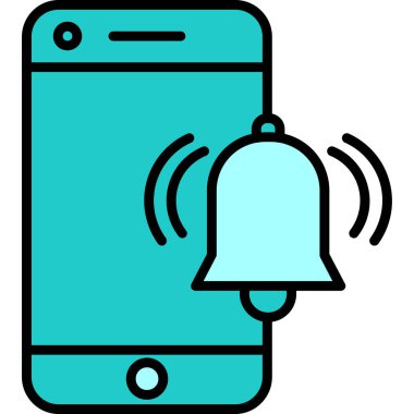 telefon bildirim simgesi, vektör illüstrasyonu basit tasarım