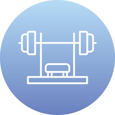 Bench Press simge vektör illüstrasyon tasarımı 