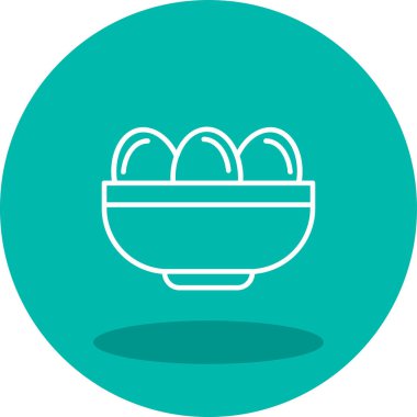 Kavanozda haşlanmış yumurta. Web simgesi basit illüstrasyon