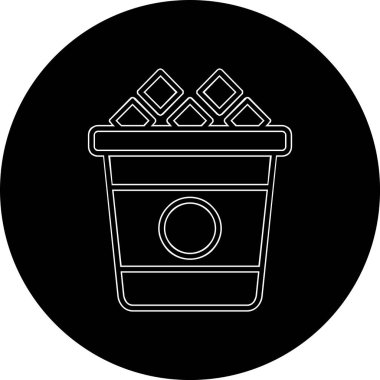 Buz Kovası ikonu vektör illüstrasyonu