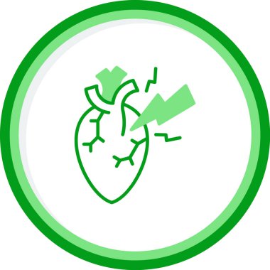 Kalp krizi. Web basit hastalık simgesi
