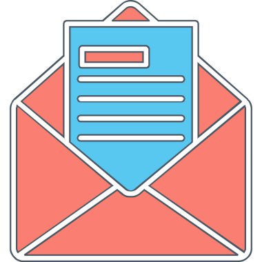 E- posta İş Teklif simgesi vektör illüstrasyonu